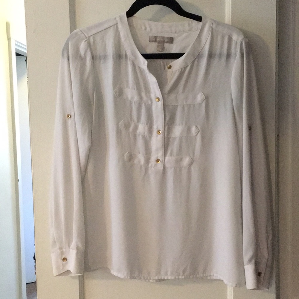 Banana republic white blouse